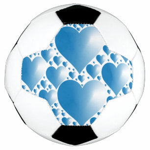 BOLA DE FUTEBOL CORAÇÃO AZUL