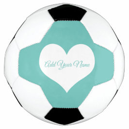 Bola De Futebol Coração Branco Personalizado Adicionar Seu Nome
