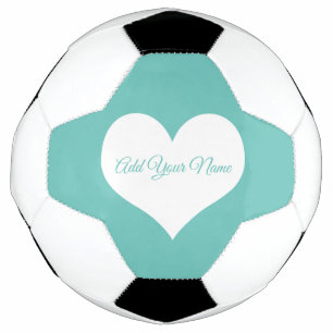 Bola De Futebol Coração Branco Personalizado Adicionar Seu Nome