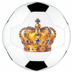 Bola De Futebol Coroa dourada real