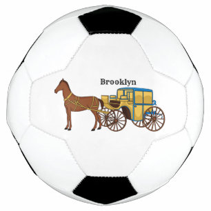 Bola De Futebol Coroa e ilustração da carruagem real