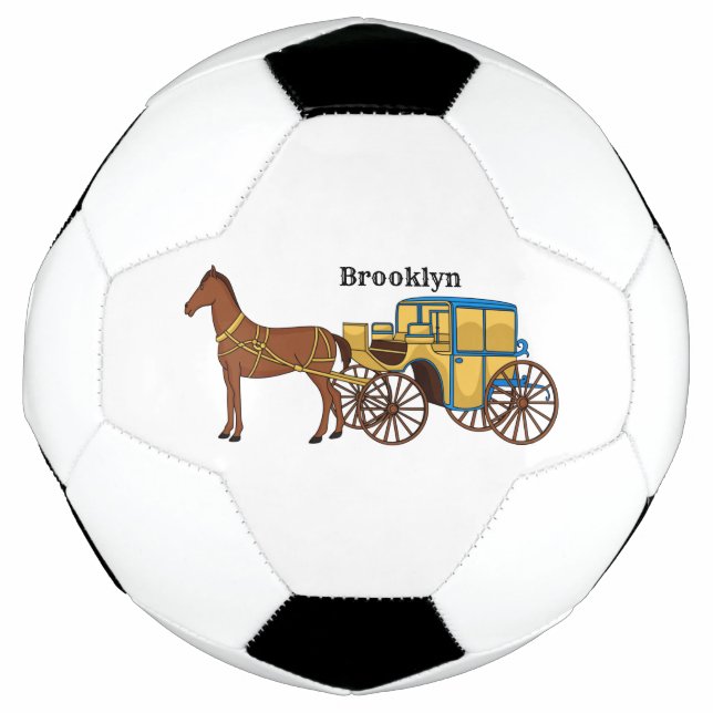 Bola De Futebol Coroa e ilustração da carruagem real (Frente)