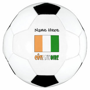 Bola De Futebol Côte d'Ivoire Bandeira da Costa do Marfim Preta Pe