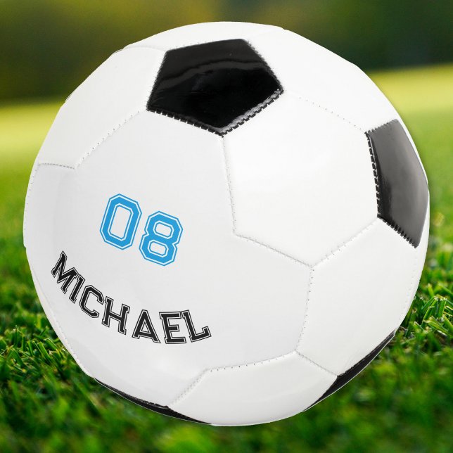 Bola De Futebol Crie o seu nome de jogador personalizado (Create Your Own Player Name Jersey Number Custom Soccer Ball)