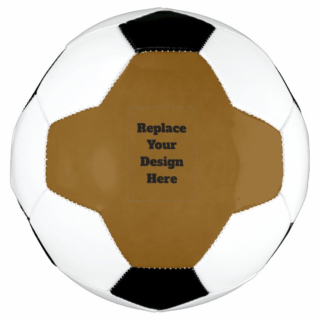 Bola De Futebol Crie seu próprio marrom (Frente)