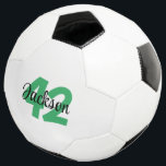 Bola De Futebol Crie seu próprio personalizado<br><div class="desc">Seu jogador de futebol favorito vai adorar esta bola de futebol personalizada. Personalizar com o nome e o número dos jogadores. Esta bola de futebol personalizada fará um presente de excelente para o natal,  aniversários ou qualquer outra ocasião especial.</div>