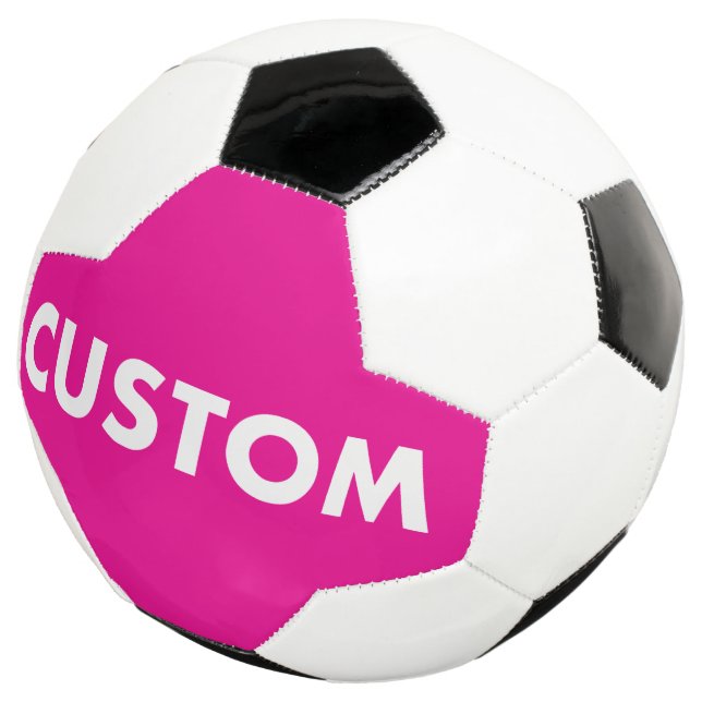 Bola De Futebol Custom Personalized PINK Soccer Football (Três quartos)