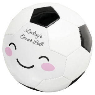 Bola de futebol customizada com rosto de desenho a