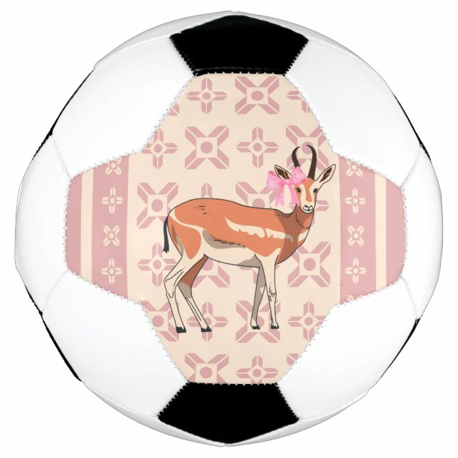 Bola De Futebol Cute Pink Doe-patterned Christmas  (Frente)