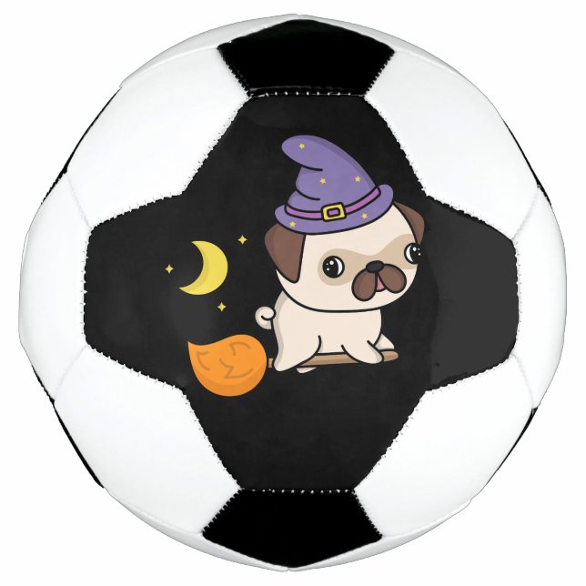 Bola de Futebol da Bruxa Pug (Frente)