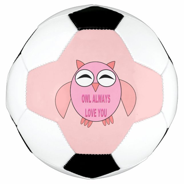 Bola de Futebol de Coruja de Mensagens de Amor (Frente)