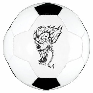 bola de futebol de palhaço mau