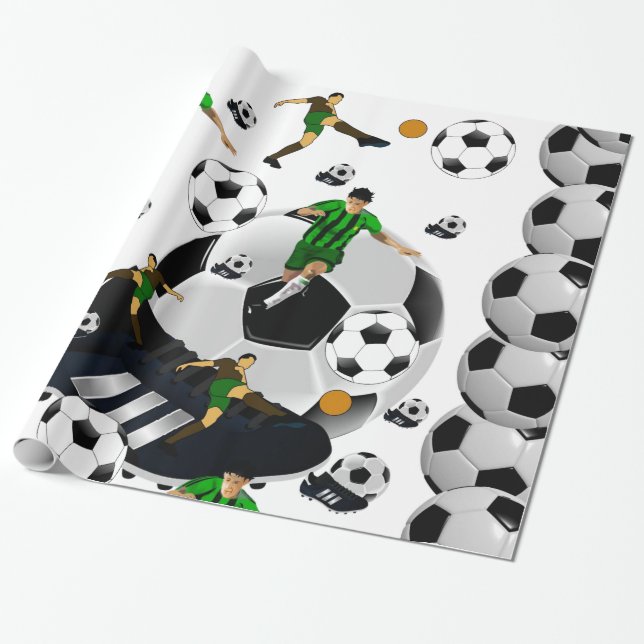 Bola de Futebol de Papel de embrulho brilhante (Desenrolado)