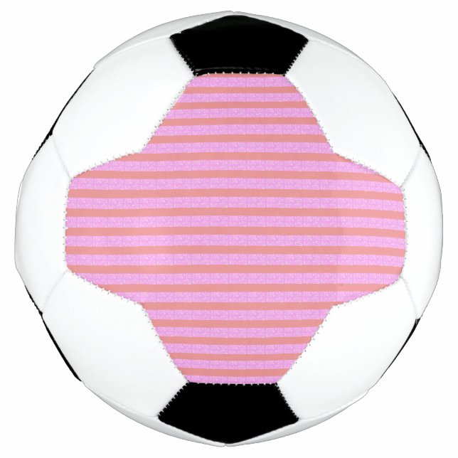 Bola de Futebol de Stripe Rosa (Frente)