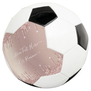 Bola de Futebol de Texto Personalizado com Glitter