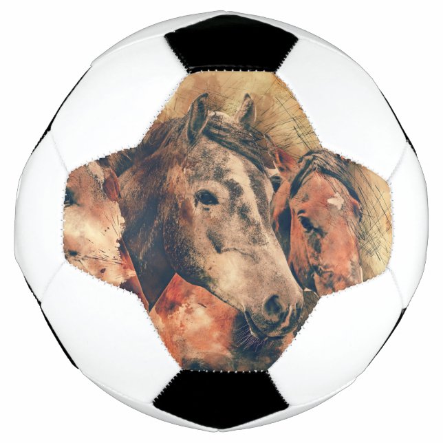 Bola De Futebol Decoração de pintura por aquarela artística (Frente)