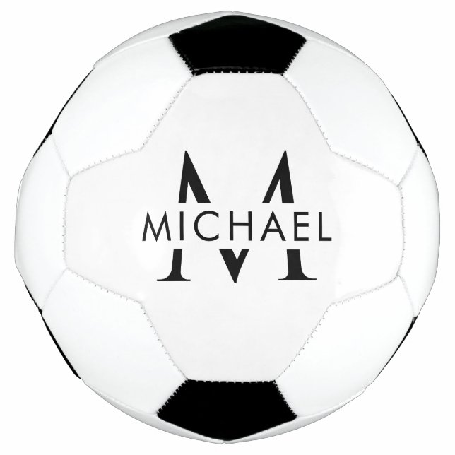 Bola de Futebol Des com Nome Monograma Personaliza (Frente)