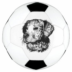 Bola De Futebol Desenho da Cabeça Canina