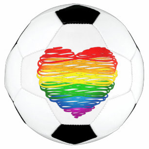 Bola De Futebol Desenho de forma cardíaca do orgulho de SlipperyJo