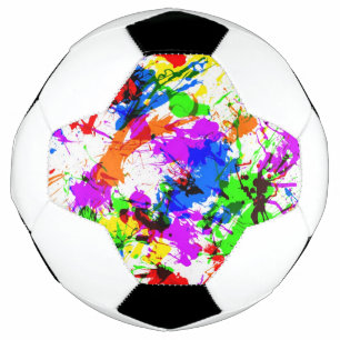 Bola De Futebol Desenho de pintura respingada colorido fofo
