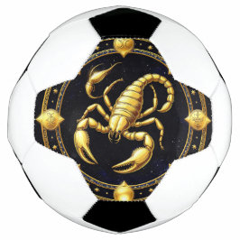 Bola De Futebol Desenho do Zodíaco Escorpião Dourado com Ornamento
