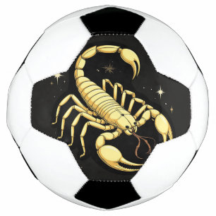 Bola De Futebol Desenho do Zodíaco Escorpião Dourado com Ornamento