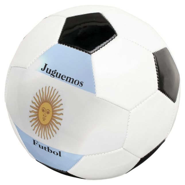 Bola De Futebol Design de bandeira argentina (Três quartos)