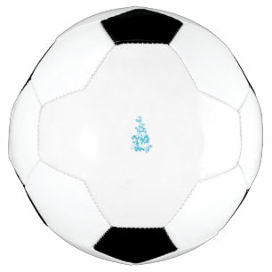 Bola De Futebol Design de decoração de turquesa média, azul escura