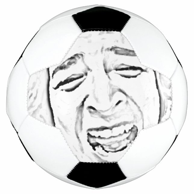 Bola De Futebol Design de Desenho de Fotos Engraçado (Frente)
