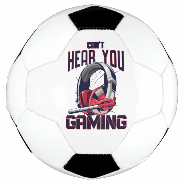 Bola De Futebol Design de jogos com fone de ouvido (Frente)