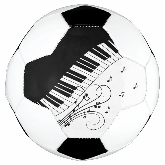 Bola De Futebol Design de Música do Teclado Piano (Frente)