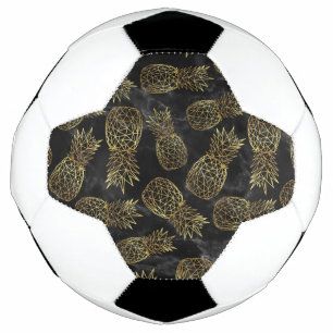 Bola De Futebol Design de ouro geométrico moderno