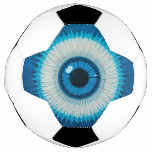 Bola De Futebol Design Mau artístico azul