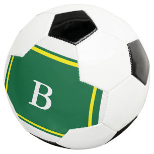 Bola De Futebol Design Verde Contemporâneo/Amarelo