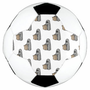 Bola De Futebol Dia das Bruxas, Fantasma Cinza Fofo, Doce ou Trave