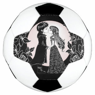 Bola De Futebol Dia de os namorados Gótico Beijo Gótico