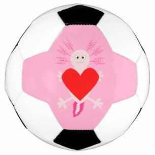 Bola De Futebol Dia de os namorados Love Heart Axolotl