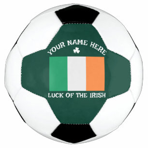 Bola De Futebol Dia de São Patrício Bandeira da Irlanda Nome Perso