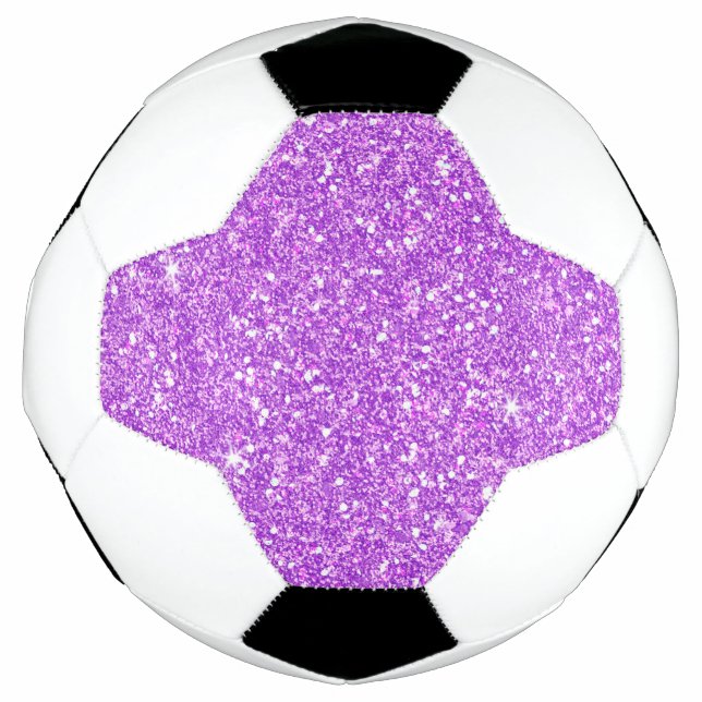 Bola De Futebol Diamante De Luxo Brilhante Roxo (Frente)
