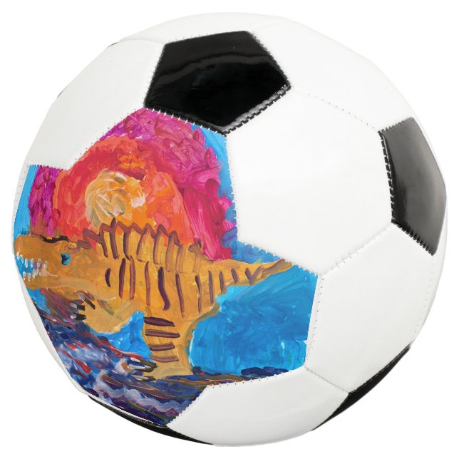 Bola De Futebol Dinosaur (Três quartos)