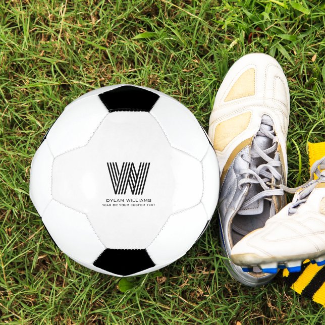 Bola de Futebol do Monograma Minimalista Moderna (Criador carregado)