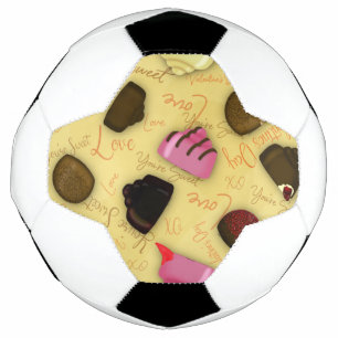 Bola De Futebol Doce Dia dos Namorados - Padrão de Doces do Dia do