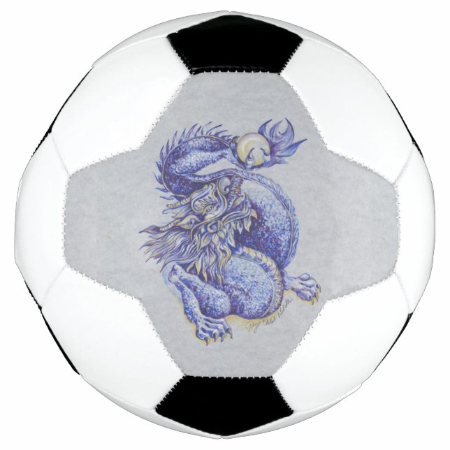 Bola De Futebol Dragão Azul (Frente)