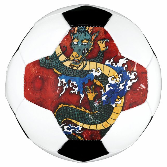 Bola De Futebol Dragão Japonês (Frente)