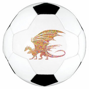 Bola De Futebol Dragão Mosaico Incrível