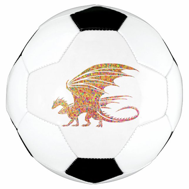Bola De Futebol Dragão Mosaico Incrível (Frente)