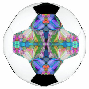 Bola De Futebol Dragonfly Garden Abstrato Floral