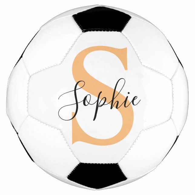 Bola De Futebol Elegant Script Custom Name Personalized Gift (Frente)