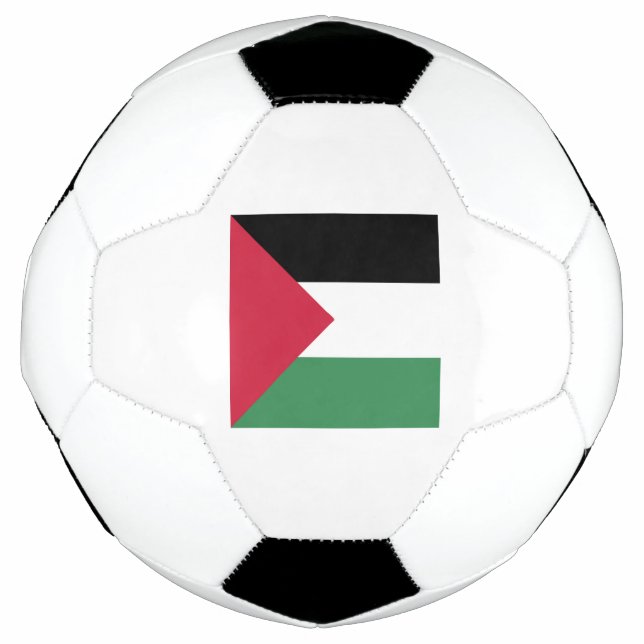 Bola De Futebol emblema da bandeira da Palestina (Frente)