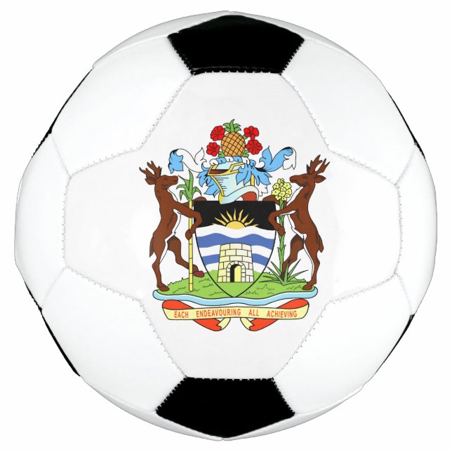 Bola De Futebol emblema de Antígua e Barbuda (Frente)